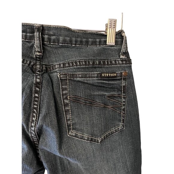 Stetson Womens Dark Wash Denim Jeans Size 4 Long Straight Leg 514 - Picture 5 of 15
